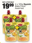 Squish Baby Food Assorted-4 x 125g