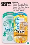 Gillette Venus Breeze/Venus & Olay Razor/Venus Pro Skin Razor/Venus Sensitive Pro Skin Razor-Each
