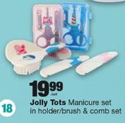 Jolly Tots Manicure Set In Holder/Brush & Comb Set