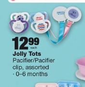 Jolly Tots Pacifier/Pacifier Clip-0-6 Months