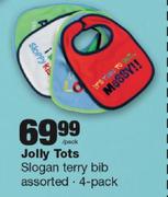 Jolly Tots Stogan Terry Bib-4 Pack