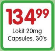 Lokit 20mg Capsules-30's