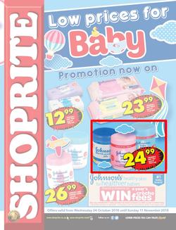 Shoprite Gauteng, Mpumalanga, Limpopo & North West : Baby Promotion (24 Oct - 11 Nov 2018), page 1