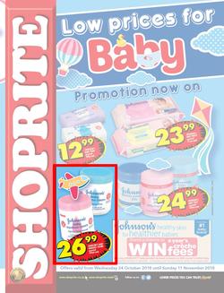 Shoprite Gauteng, Mpumalanga, Limpopo & North West : Baby Promotion (24 Oct - 11 Nov 2018), page 1