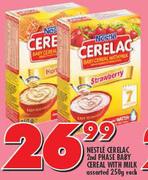 Nestle Cerelac 2nd Phase Baby Cereal With Milk-250g Each