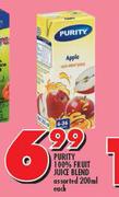 Purity 100% Fruit Juice Blend-200ml Each