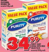 Purity Baby Cereal With Milk(Mixed Fruit/Banana & Yoghurt)-450g Each