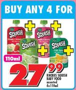 Rhodes Squish Baby Food-4x110ml