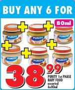 Purity 1st Phase Baby Food-6x80ml