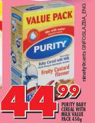 Purity Baby Cereal With Milk(Fruity Custard Flavour)-450g