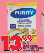 Purity Cream Of Maize Baby’s Soft Porridge-400g Each