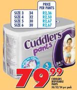 Cuddlers Disposable Pants 30/32/34-Per Pack