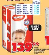 Huggies Dry Comfort Jumbo Pack Disposable Nappies-56/ 60/ 66/ 76/ 94 Per Pack