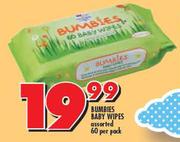 Bumbies Baby Wipes-60 Per Pack