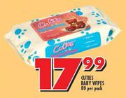 Cuties Baby Wipes-80 Per Pack