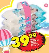 Cherubs Frangranced/Sensitive Baby Wipes-3x72 Per Pack