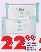 Dove Baby Baby Wipes-50 Per Pack