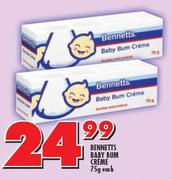 Bennetts Baby Bum Creme-75g Each