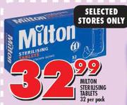 Milton Sterilising Tablets-32 Per Pack