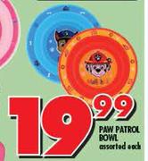 Paw Patrol Bowl-Each
