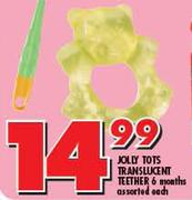 Jolly Tots Translucent Teether (6 Months)-Each