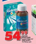 Gaviscon Antacis Liquid Assorted-125ml/Liquid Sachets-12 x 10ml Per Pack