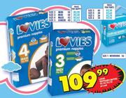 Lovies Disposable Nappies 40/42/44/50-Per Pack