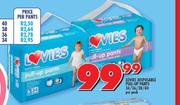 Lovies Disposable Pull Up Pants 34/36/38/40-Per Pack