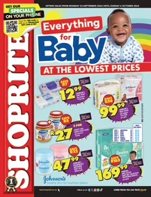 Shoprite Gauteng, Mpumalanga, North West & Limpopo : Everything For Baby (23 September - 06 October 2024)