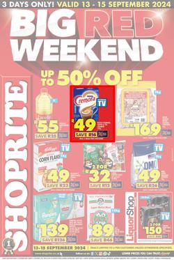 Shoprite Gauteng, Mpumalanga, North West & Limpopo : Big Red Weekend (13 September - 15 September 2024), page 1