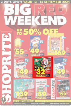 Shoprite Gauteng, Mpumalanga, North West & Limpopo : Big Red Weekend (13 September - 15 September 2024), page 1