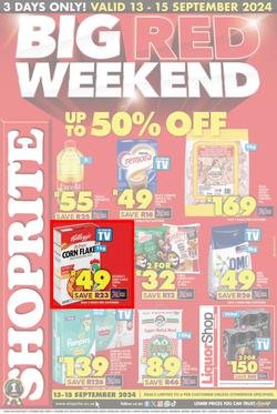 Shoprite Gauteng, Mpumalanga, North West & Limpopo : Big Red Weekend (13 September - 15 September 2024), page 1