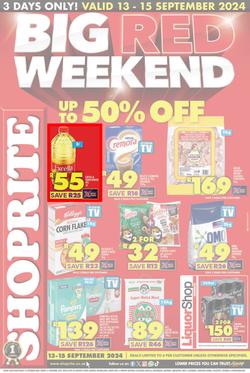 Shoprite Gauteng, Mpumalanga, North West & Limpopo : Big Red Weekend (13 September - 15 September 2024), page 1