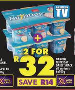 Danone Nutriday Dairy Snack All Variants-2 x 6 x 100g