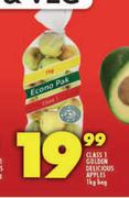 Class 1 Golden Delicious Apples Bag-1Kg