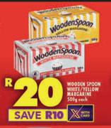 Wooden Spoon White/Yellow Margarine-500g Each