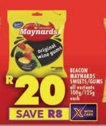 Beacon Maynards Sweets/Gums-100g/125g