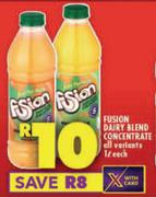 Fusion Dairy Blend Concentrate (All Variants)-1Ltr Each
