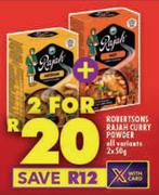 Robertsons Rajma Curry Powder (All Variants)-2 x 50g