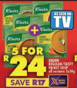 Knorr Regular/Tasty Packet Soup-5 x 50g