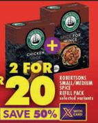 Robertsons Small/Medium Spice Refill Pack (Selected Variants)-For 2