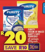 Purity Cream Of Maize Baby's Soft Porridge-400g Each