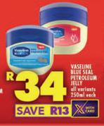 Vaseline Blue Seal Petroleum Jelly-250g Each