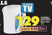 Essentials 1.7Ltr Auto Kettle (White)