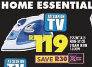 Essentials Non Stick Steam Iron 1600W