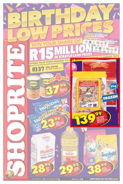Shoprite Gauteng, Mpumalanga & North West : Birthday Low Prices (23 July - 12 Aug 2018), page 1