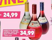 Robertson Winery Natural Sweet Red/Rose/White Wine-750ml Each