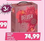 Delush Wine Assorted-3Ltr Per Box