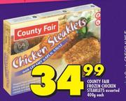 Country Fair Frozen Chicken Steaklets Assorted-400g Each