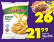 Harvestime Frozen Straight Cut Potato Chips-1Kg